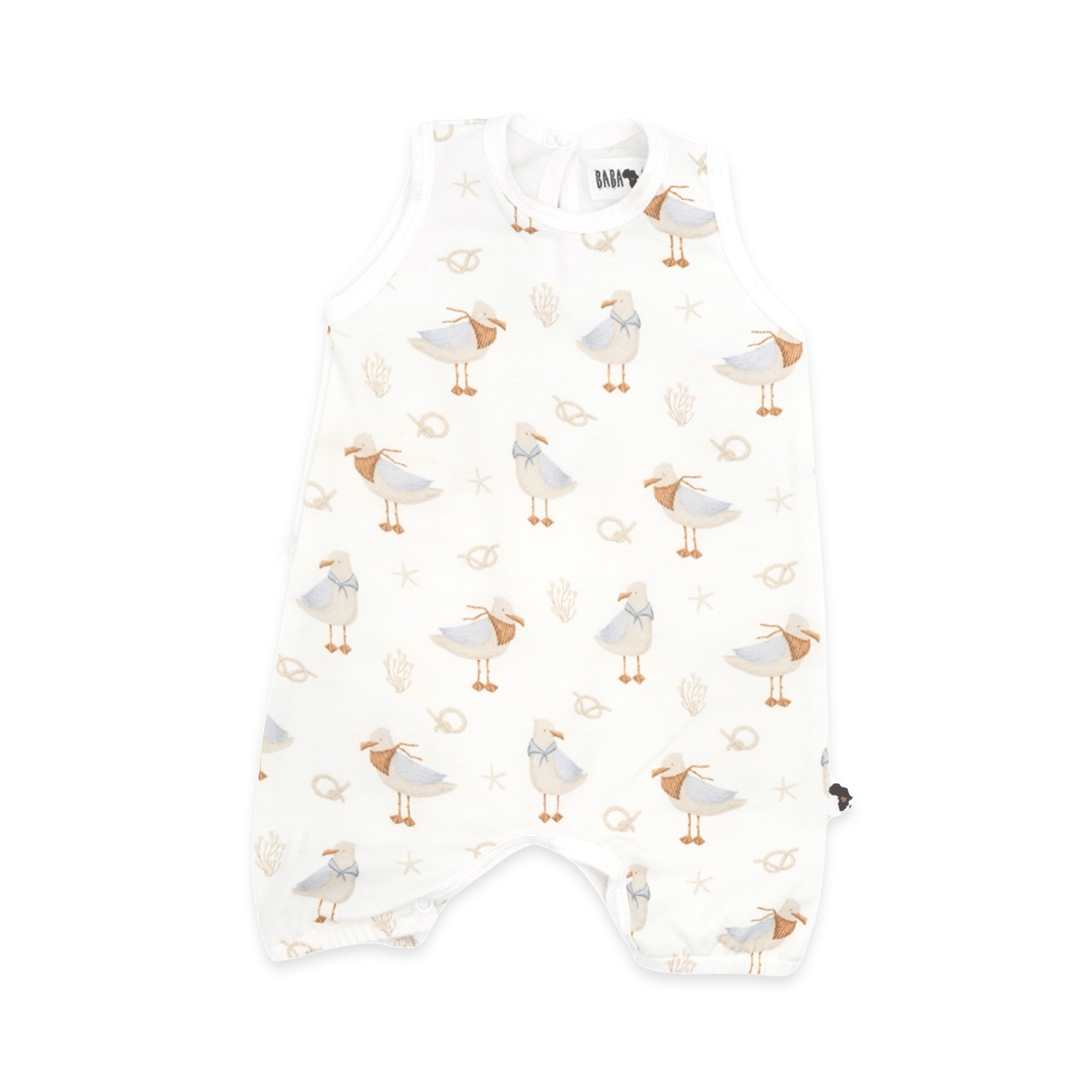 Henley Romper (0-3 Months) - Bubbadue