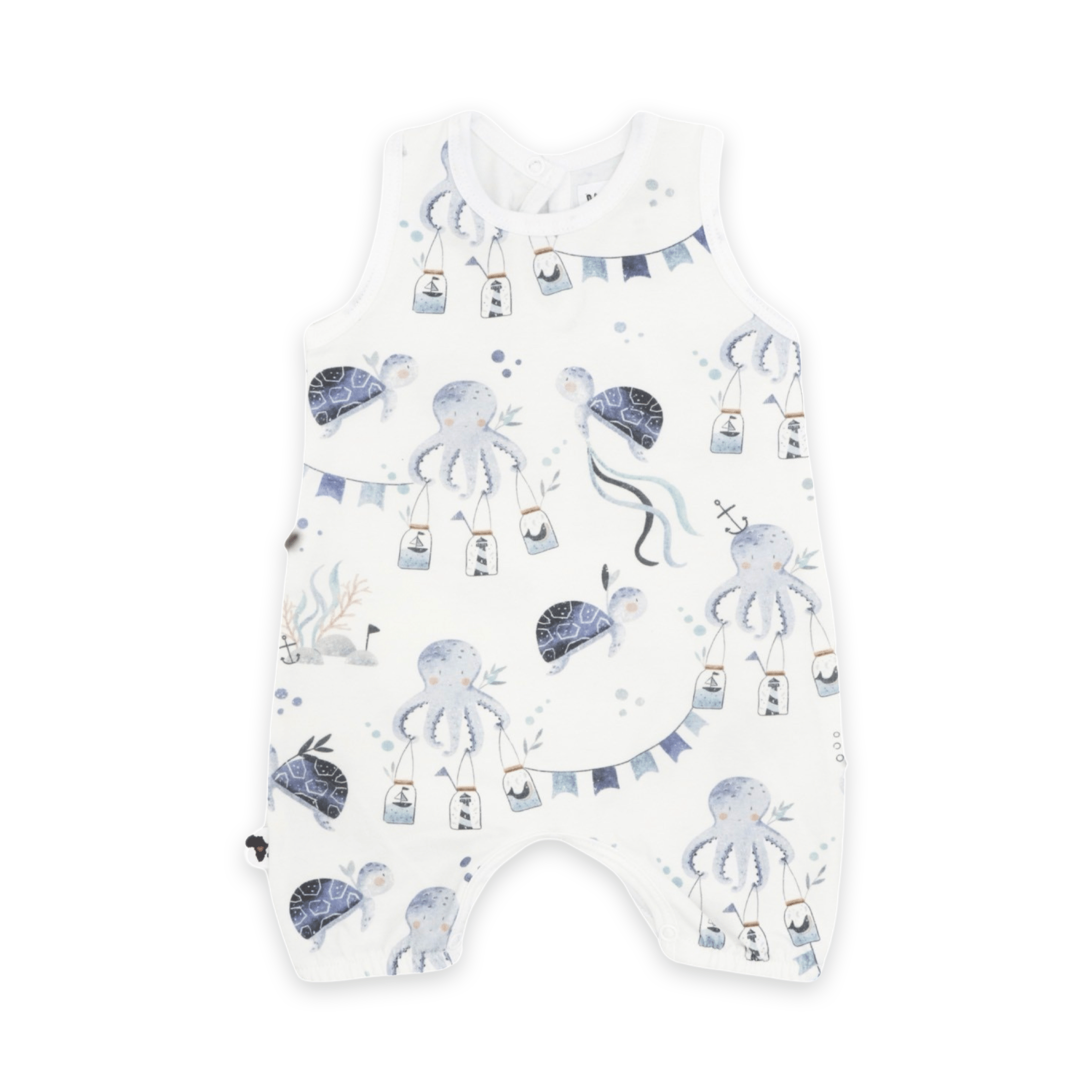 Henley Romper (0-3 Months) - Bubbadue