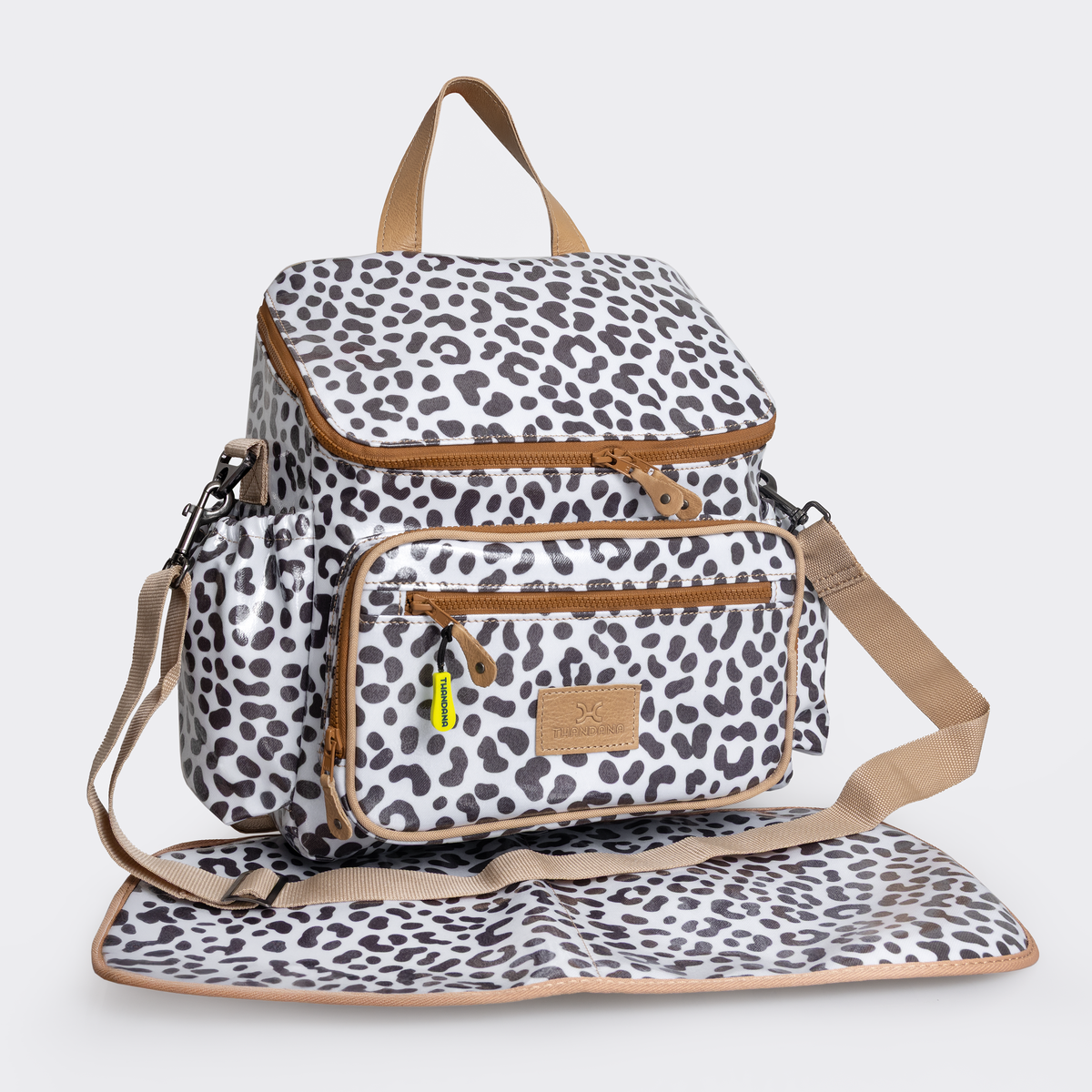 Thandana Baby Changing Backpack - Laminated Fabric & Genuine Leather