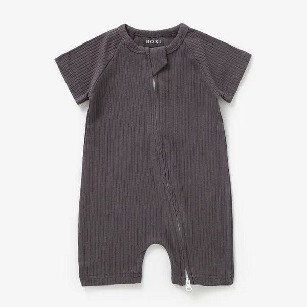 Organic Ribbed Summer Zipsuit - Baby Clothing (0-3 Months) - Bubbadue