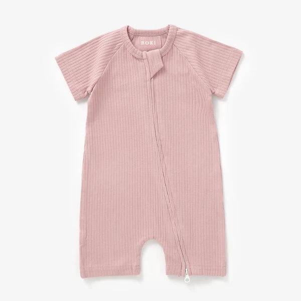 Organic Ribbed Summer Zipsuit - Baby Clothing (0-3 Months) - Bubbadue