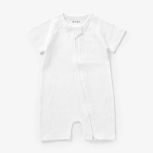 Organic Ribbed Summer Zipsuit - Baby Clothing (0-3 Months) - Bubbadue