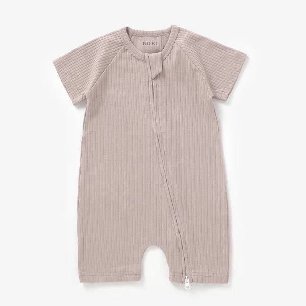 Organic Ribbed Summer Zipsuit - Baby Clothing (0-3 Months) - Bubbadue