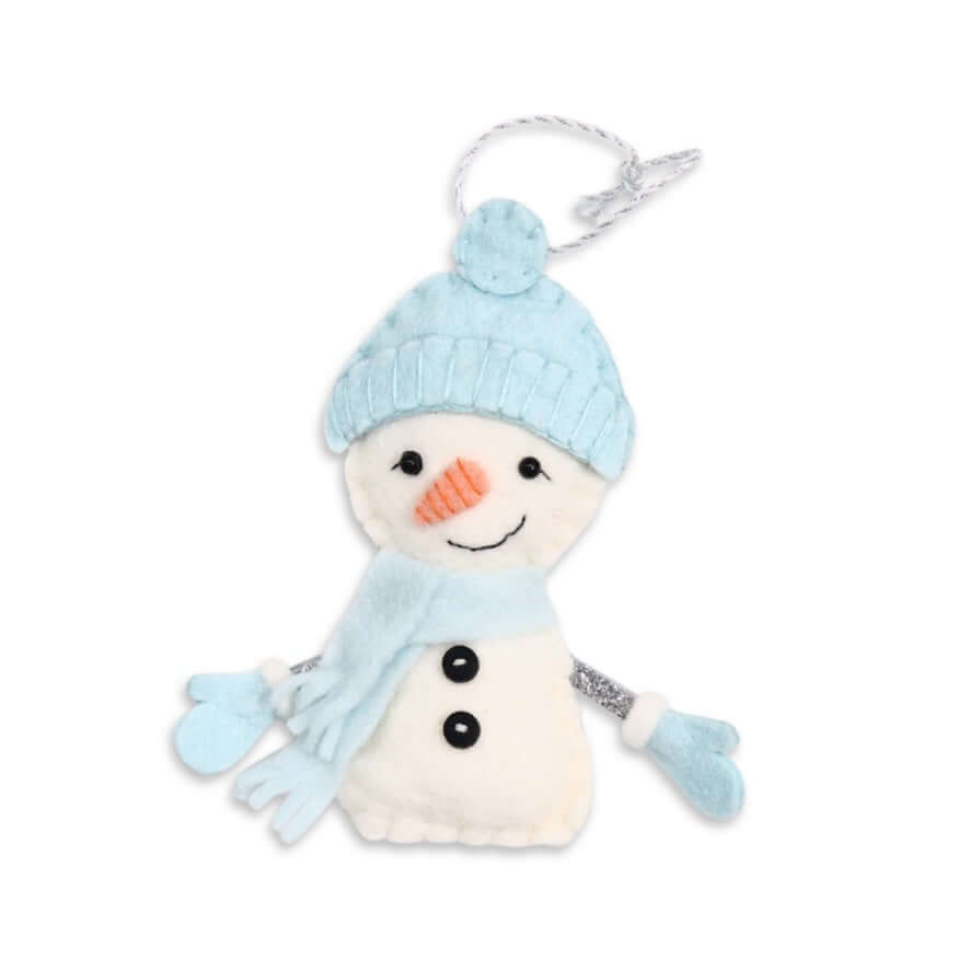 Blue Snowman Tree Decoration - Bubbadue