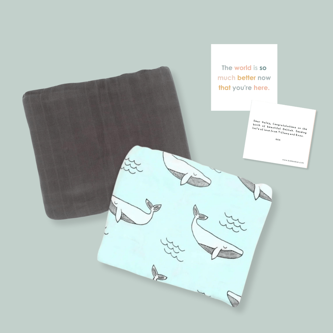 I Whaley Love You - Muslin Swaddle Bundle - Bubbadue