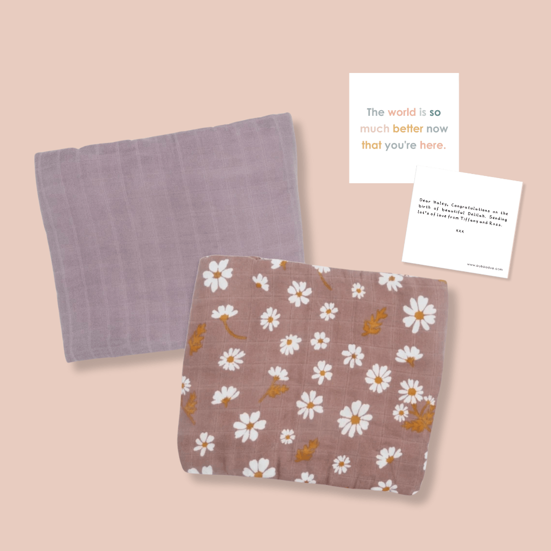 Lavender Haze - Muslin Swaddle Bundle - Bubbadue