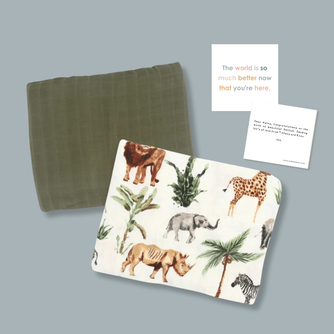 Safari - Muslin Swaddle Bundle - Bubbadue