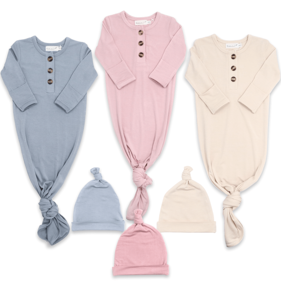 Bubbadue Baby Knotted Sleep Sack & Beanie Set - Bubbadue