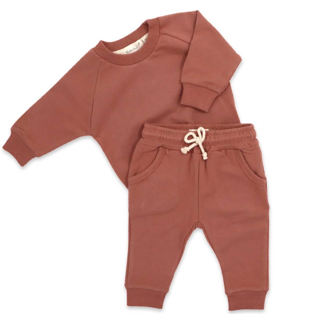 Bubbadue Baby Tracksuit - Rust 6-12 Months - Bubbadue