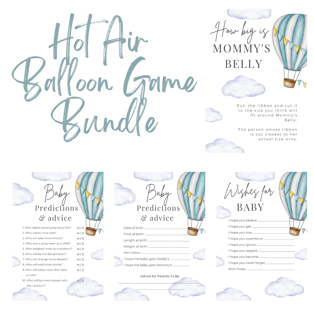 Digital Baby Shower Game Bundle - Bubbadue