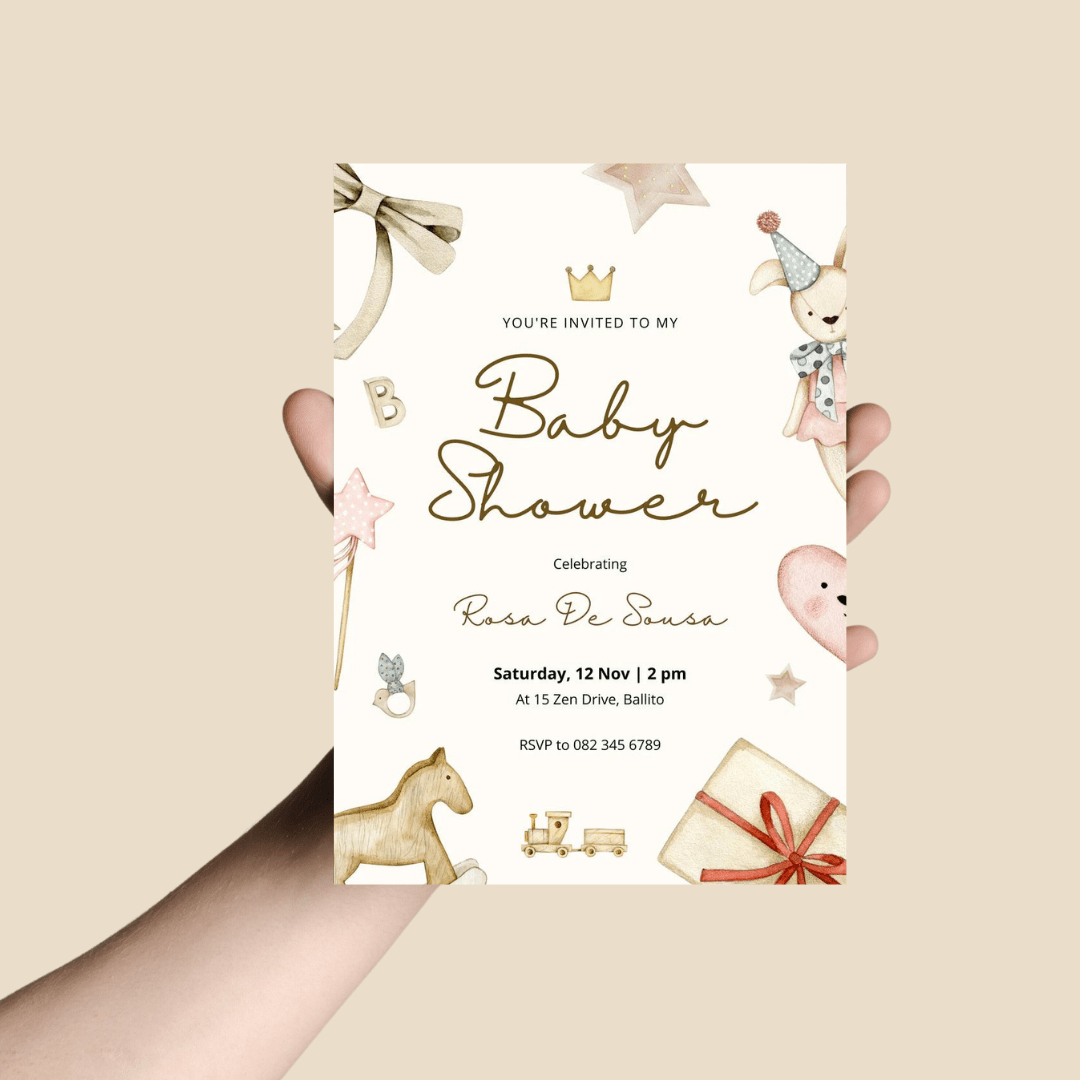 Digital Baby Shower Invites - Bubbadue