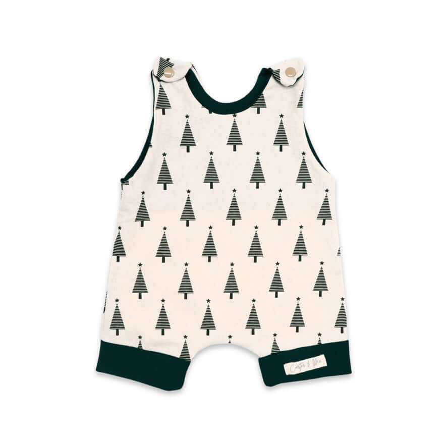 Green Christmas Romper (0-3 Months) - Bubbadue