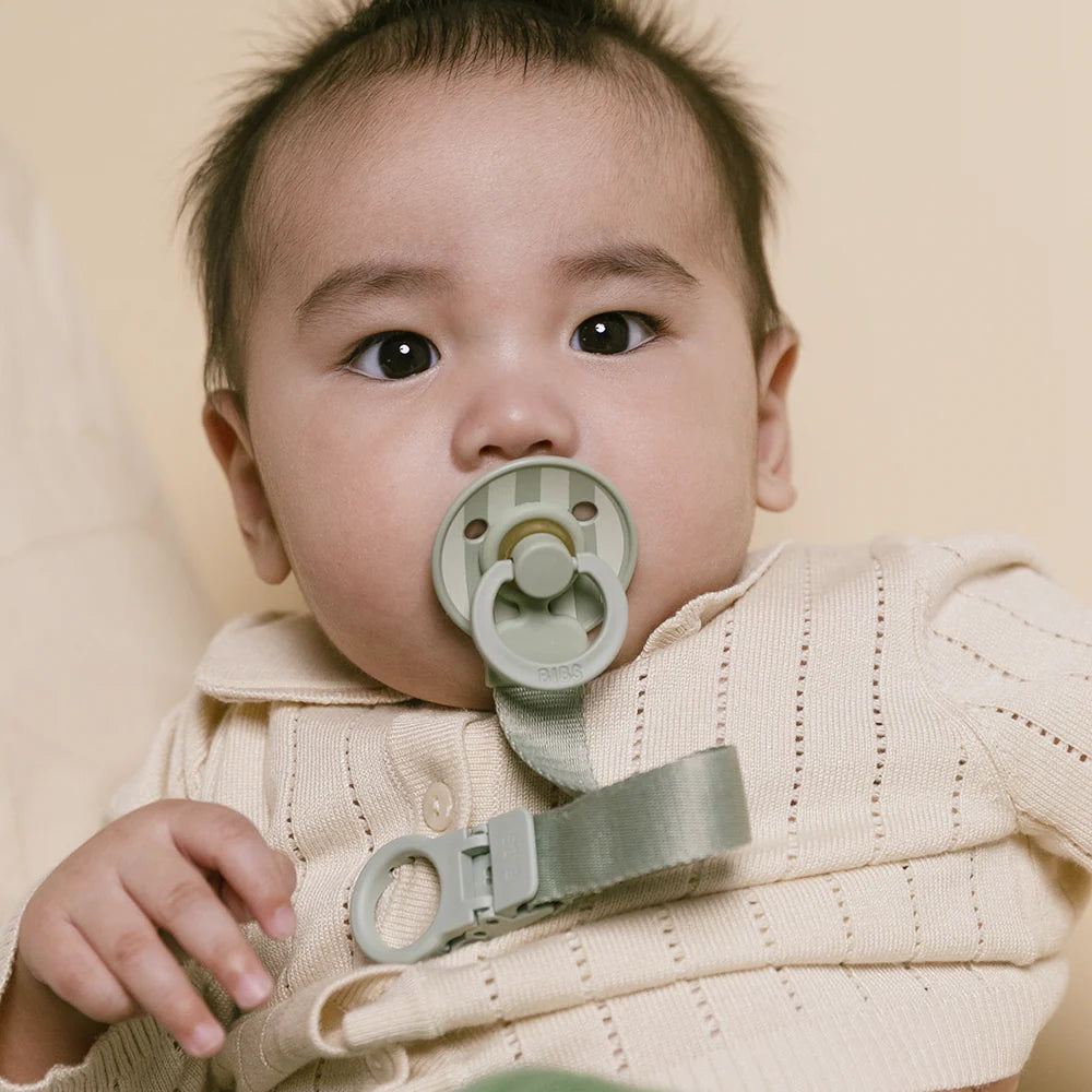 BIBS Colour Pacifier & Loop Clip Gift Set - Sage