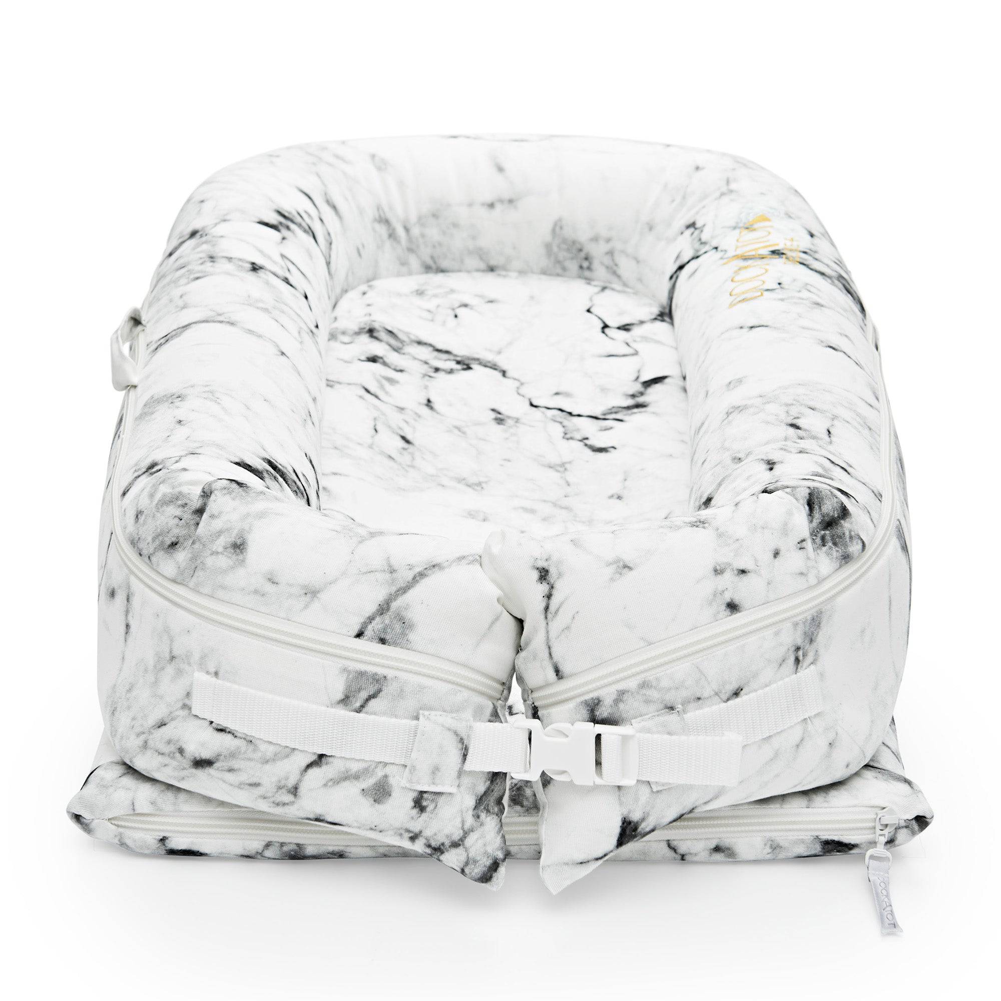 DockATot Deluxe+ Cover Only - Carrara Marble - Bubbadue