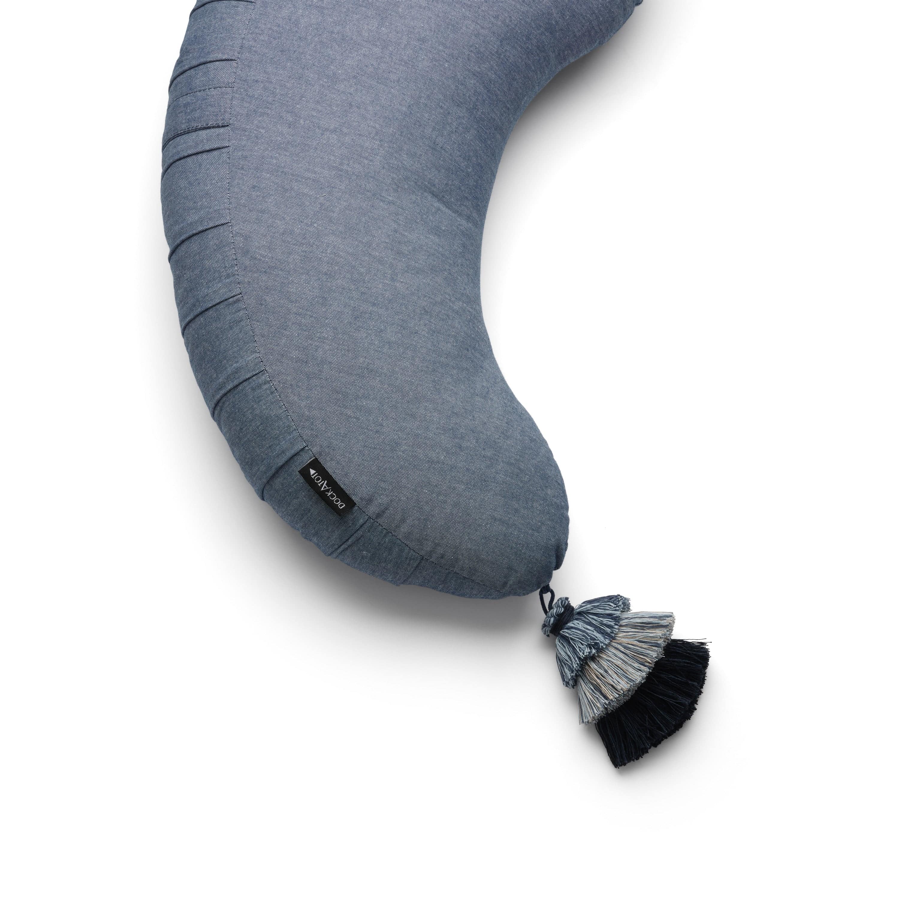 La Maman Wedge Feeding Pillow - Indigo Chambray - Bubbadue