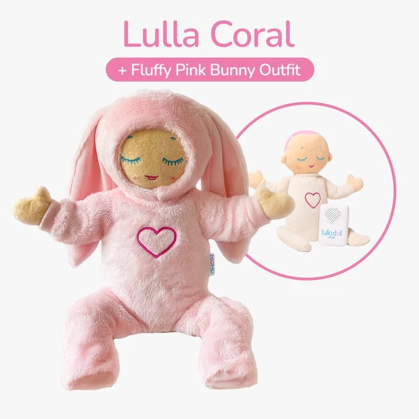 Lulla Coral + Fluffy Pink Bunny Outfit