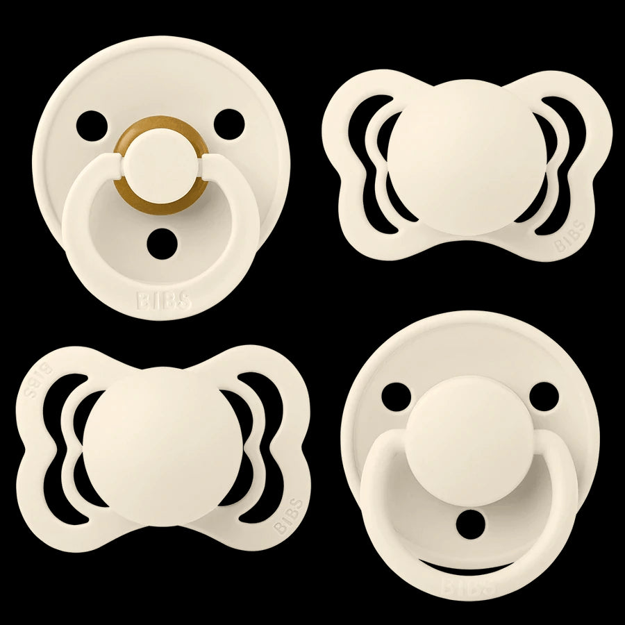 BIBS Pacifiers / Dummies Try-It Collection - Ivory - Bubbadue