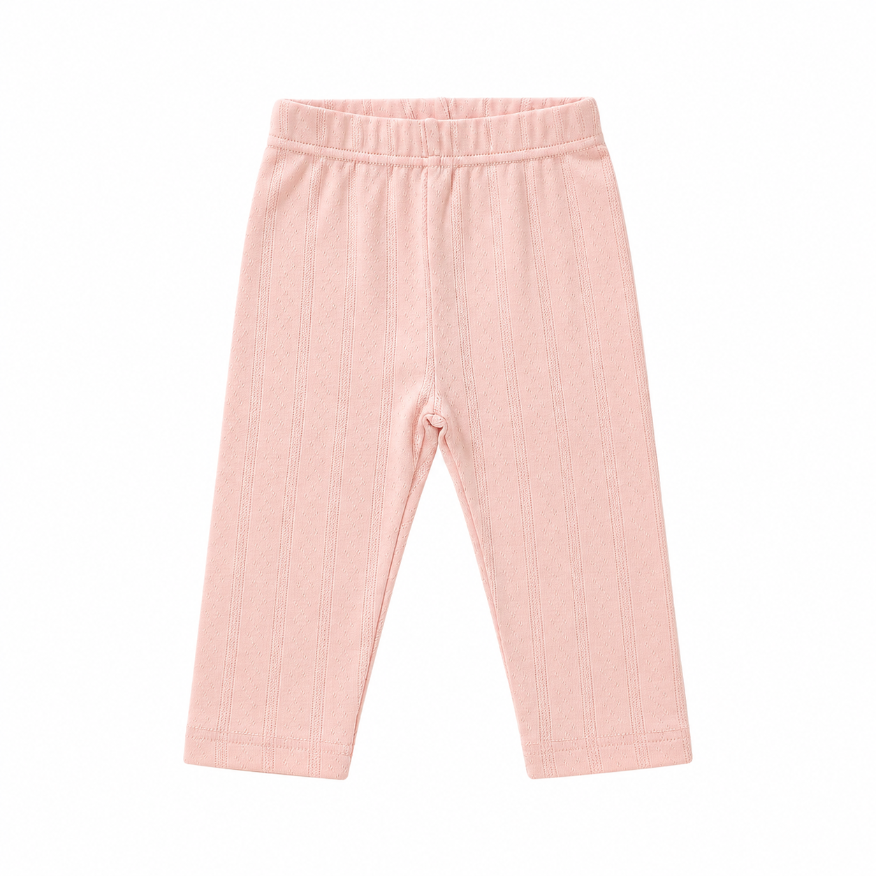 Haven Pointelle Pants in Blush, laid flat