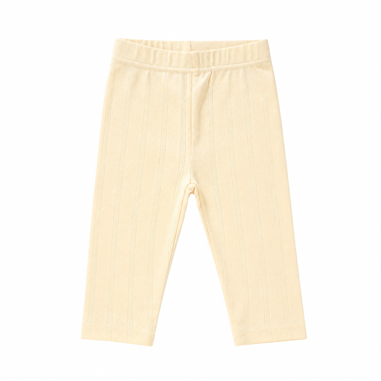 Haven Pointelle Pants in Buttermilk, laid flat