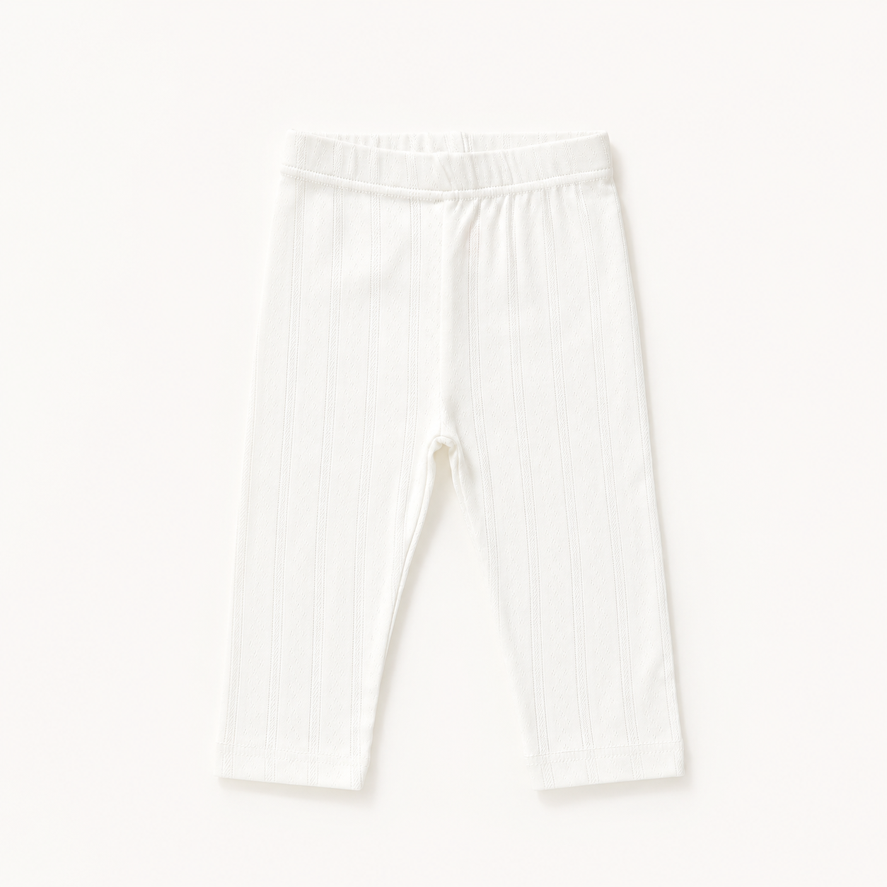 Haven Pointelle Pants in Cloud, laid flat