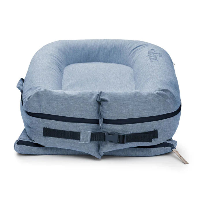 Deluxe+ Dock (0-8 months) - Indigo Chambray - Bubbadue