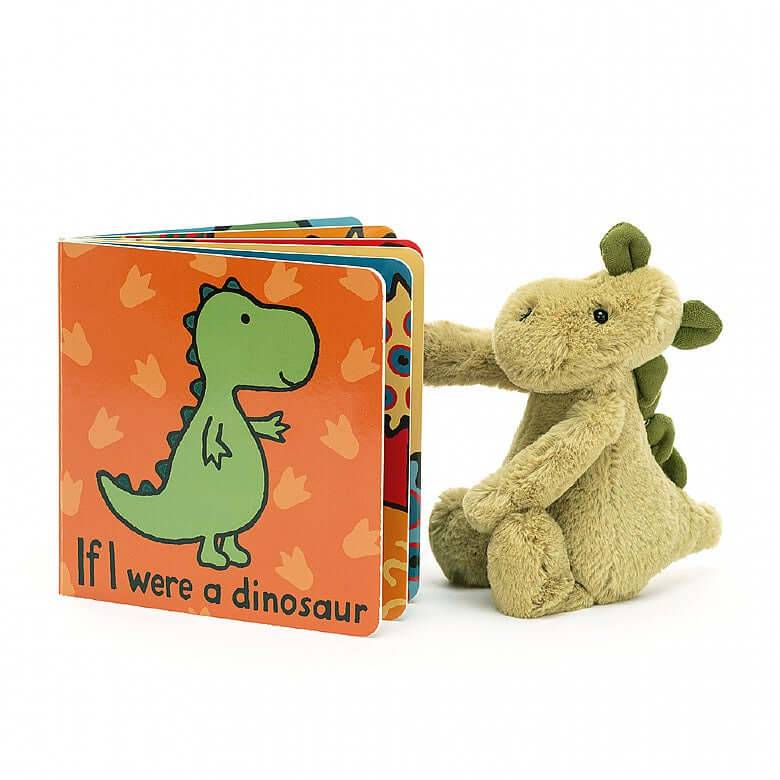 If I Were A Dinosaur Book & Bashful Dino - Jellycat - Bubbadue