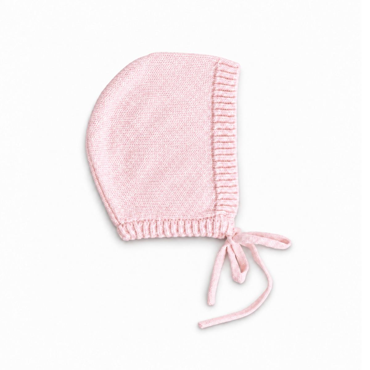 Knitted Bonnet (Newborn) - Pale Pink