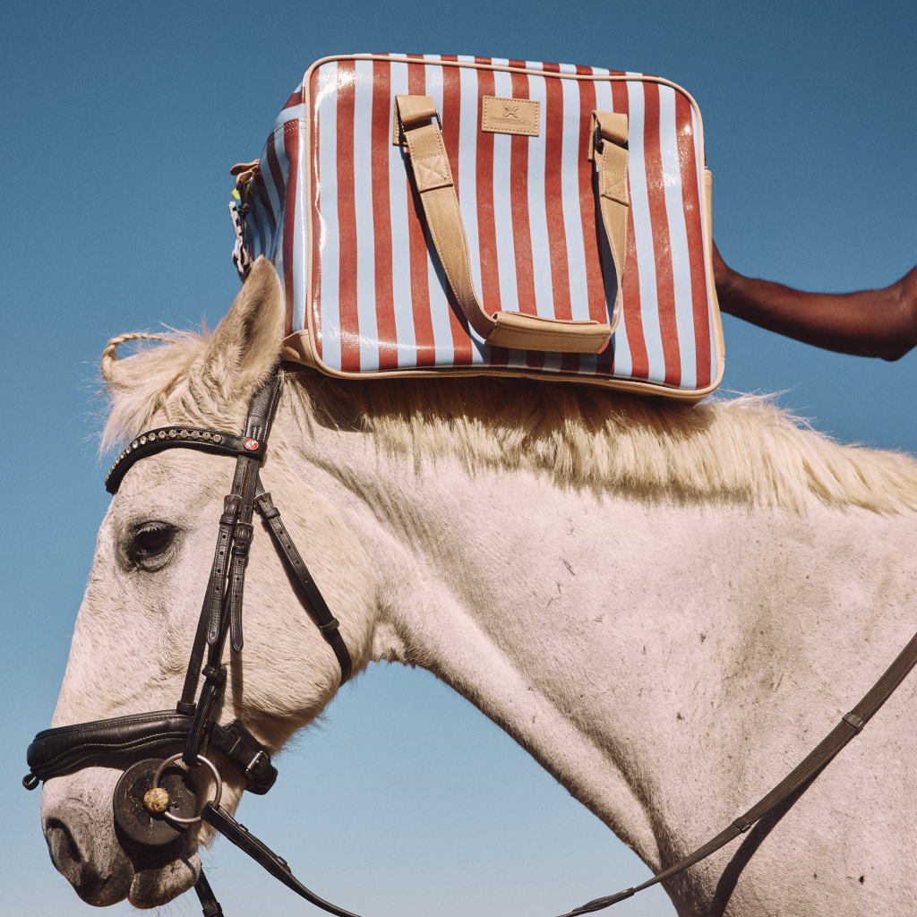 Thandana Large Weekender Luggage - Laminated Fabric & Genuine Leather