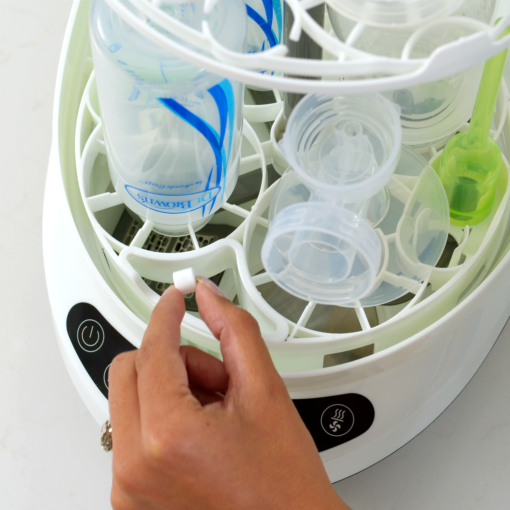 Baby Brezza Detergent Tablets in the Bottle Washer Pro
