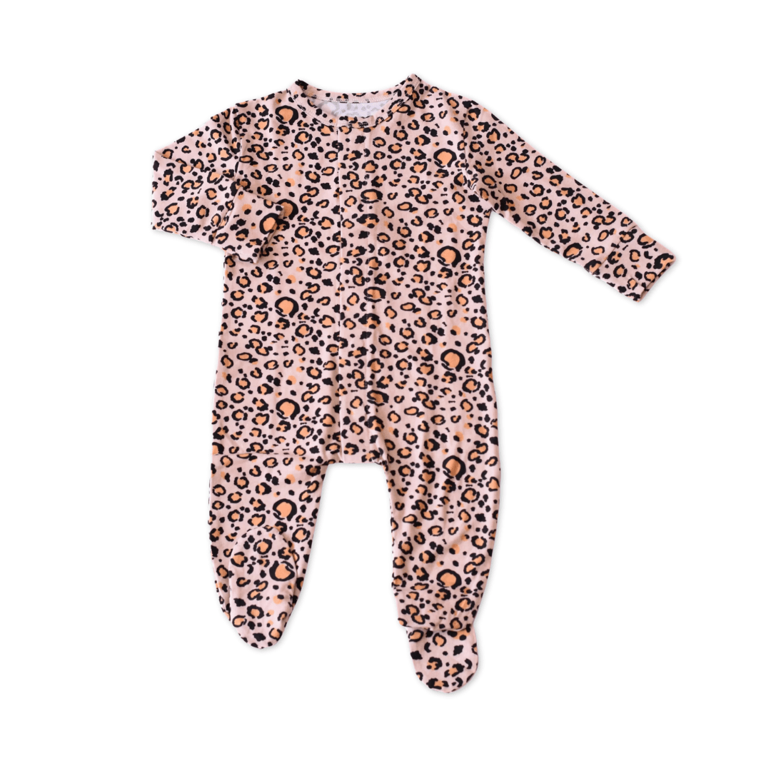 Magnetic Baby Romper - Leopard - Bubbadue