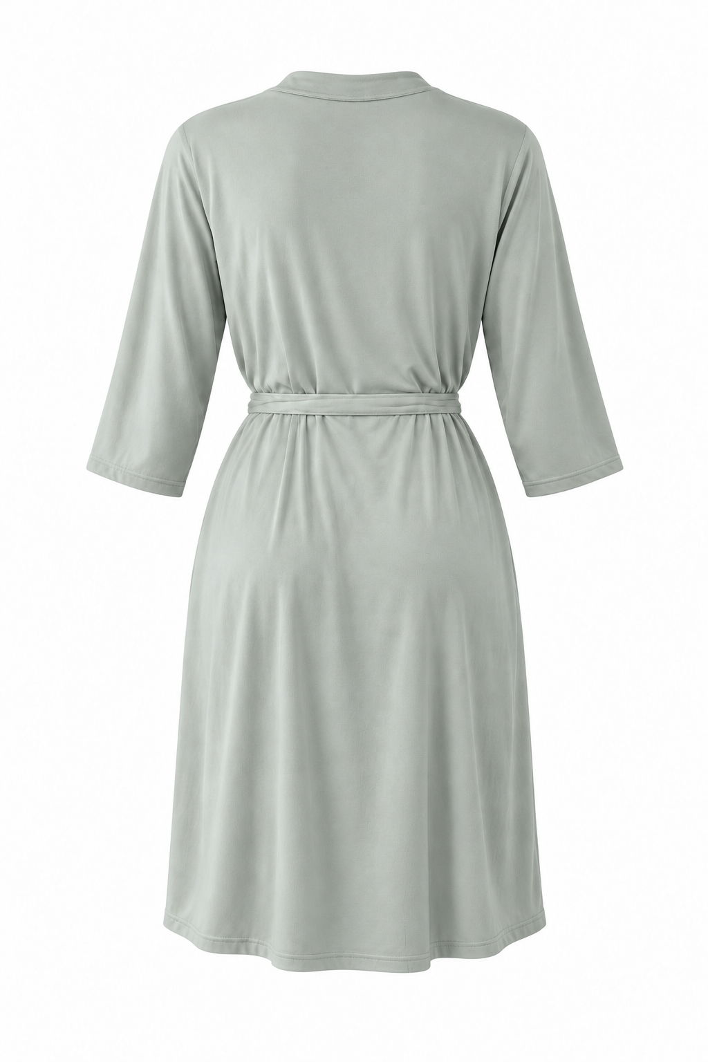 Mamadue Wrap Robe in Sage, back view