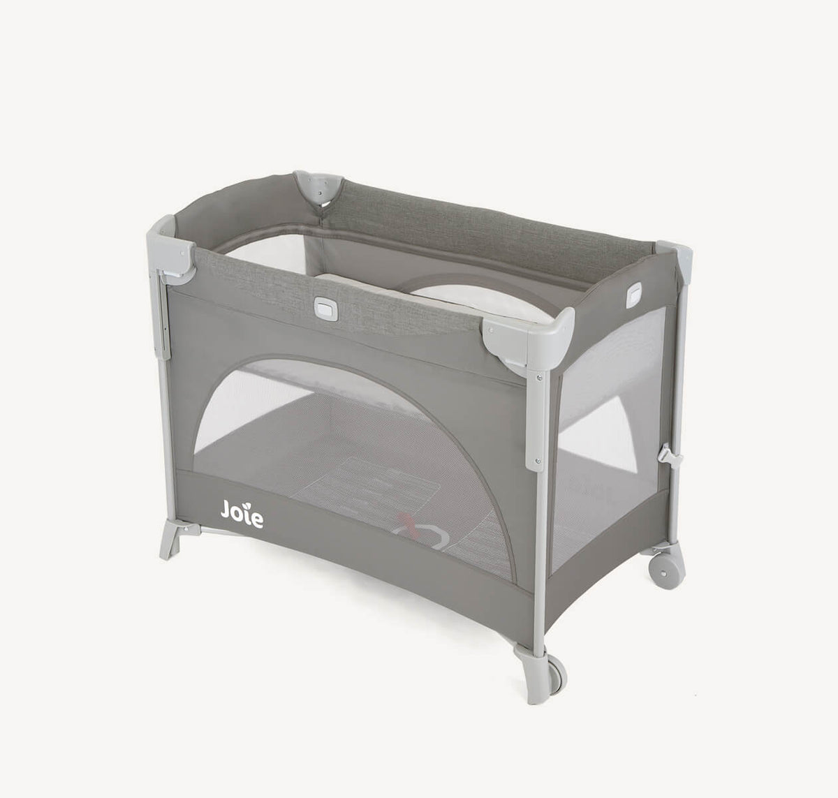 Joie Kubbie Sleep Bedside Crib & Travel Cot - Foggy Grey