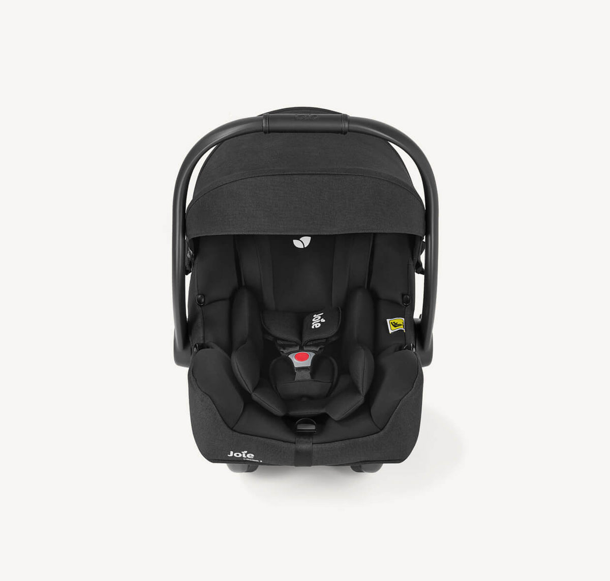 Joie i-Gemm 3 i-Size infant car seat in Raven with canopy and safety features, designed for secure newborn transportation.