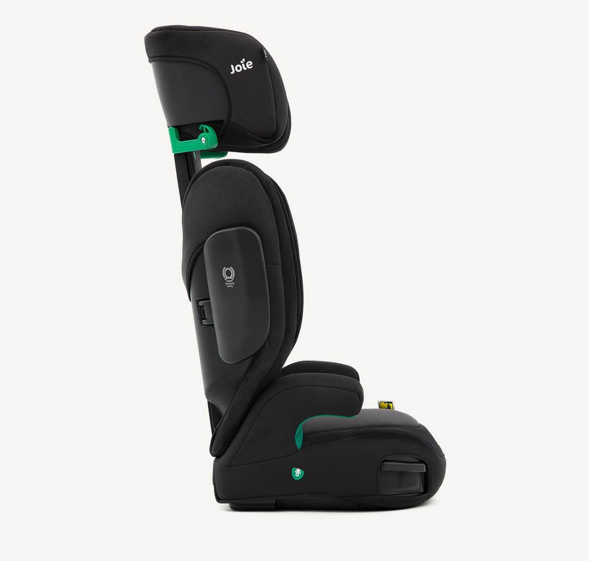 Joie i-Trillo i-Size booster car seat in Shale with headrest and belt positioning for secure child travel.