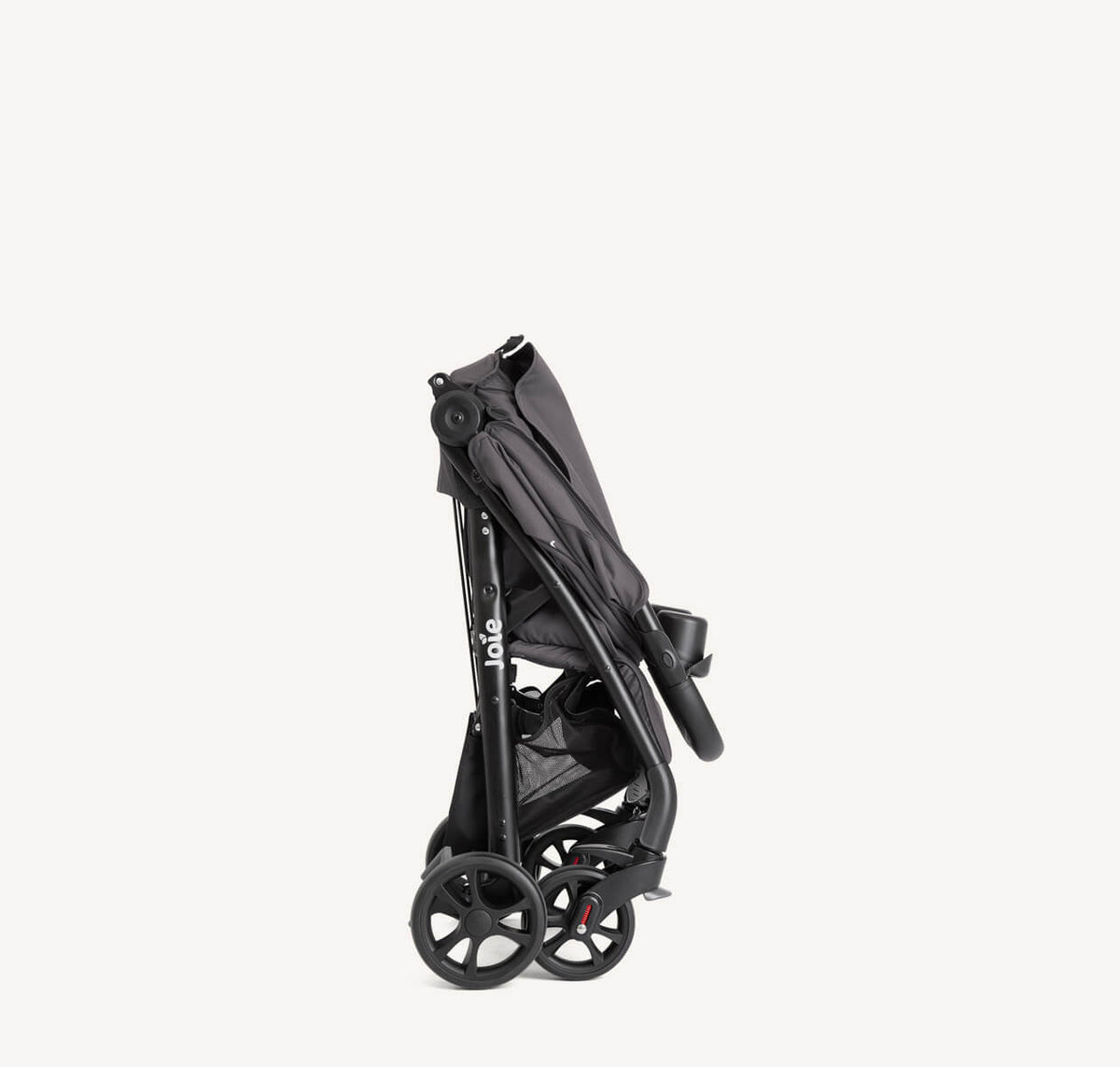 Joie Muze LX Travel System in Thunder foldable stroller with car seat, compact design for easy travel and everyday use.