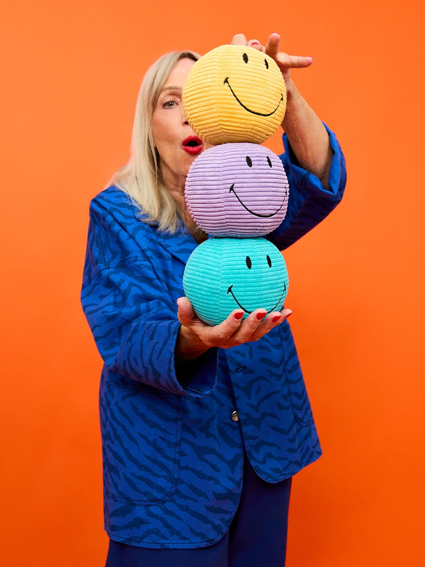 Smiley ECO Corduroy Plush (13cm) - Teal