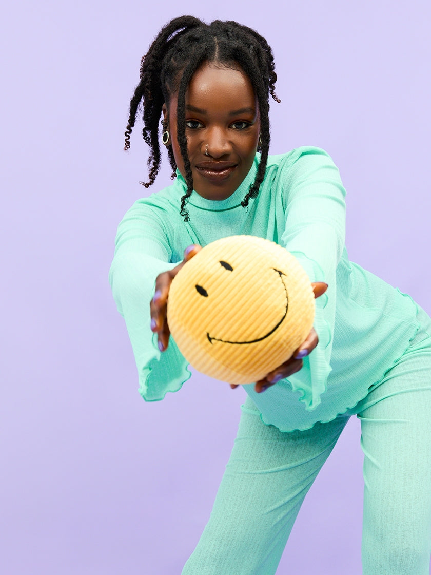 Smiley ECO Corduroy Plush (13cm) - Yellow