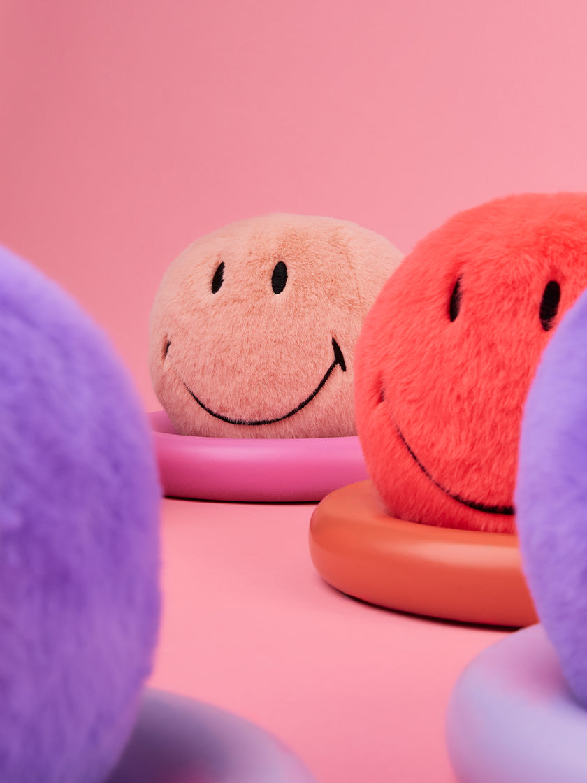 Smiley ECO Fuzzy Plush (13cm) - Pink