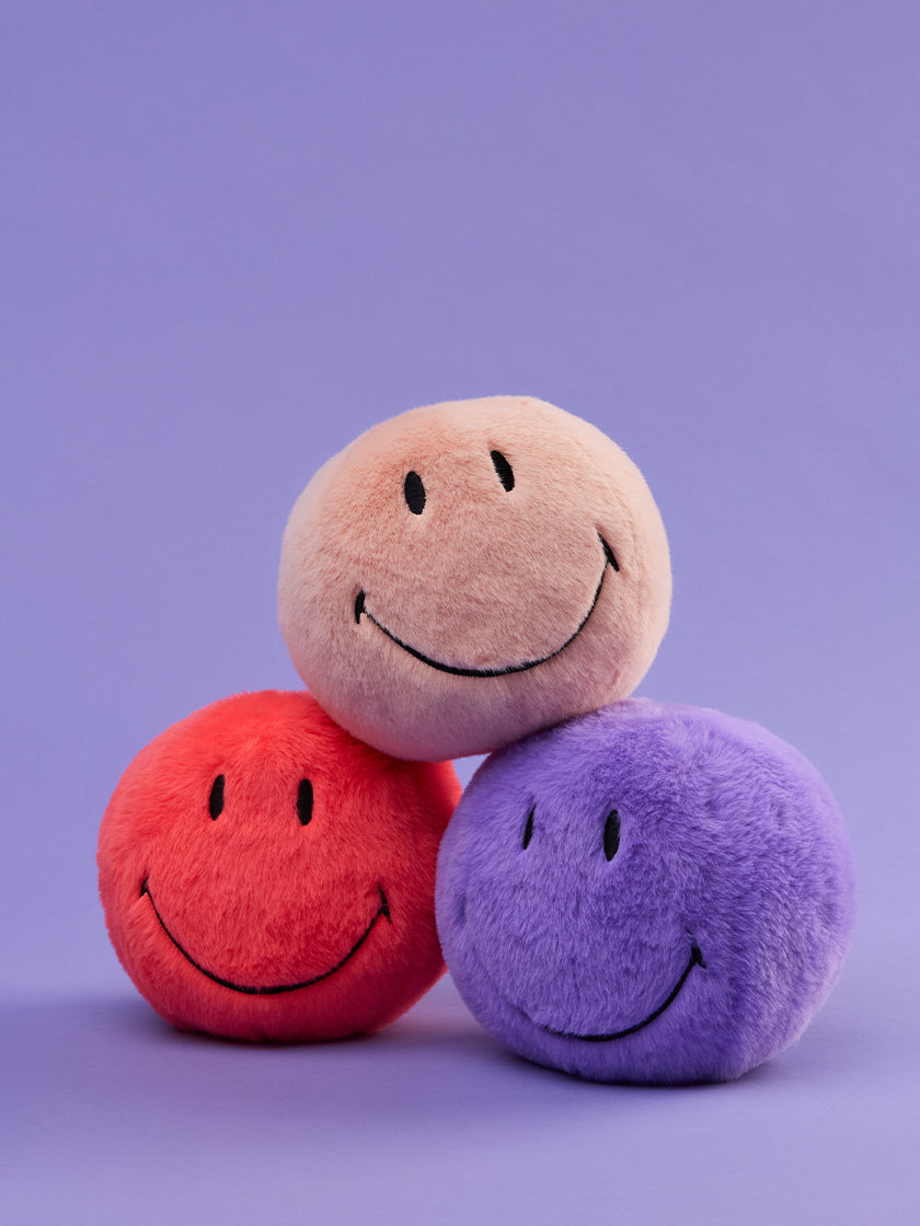 Smiley ECO Fuzzy Plush (13cm) - Pink