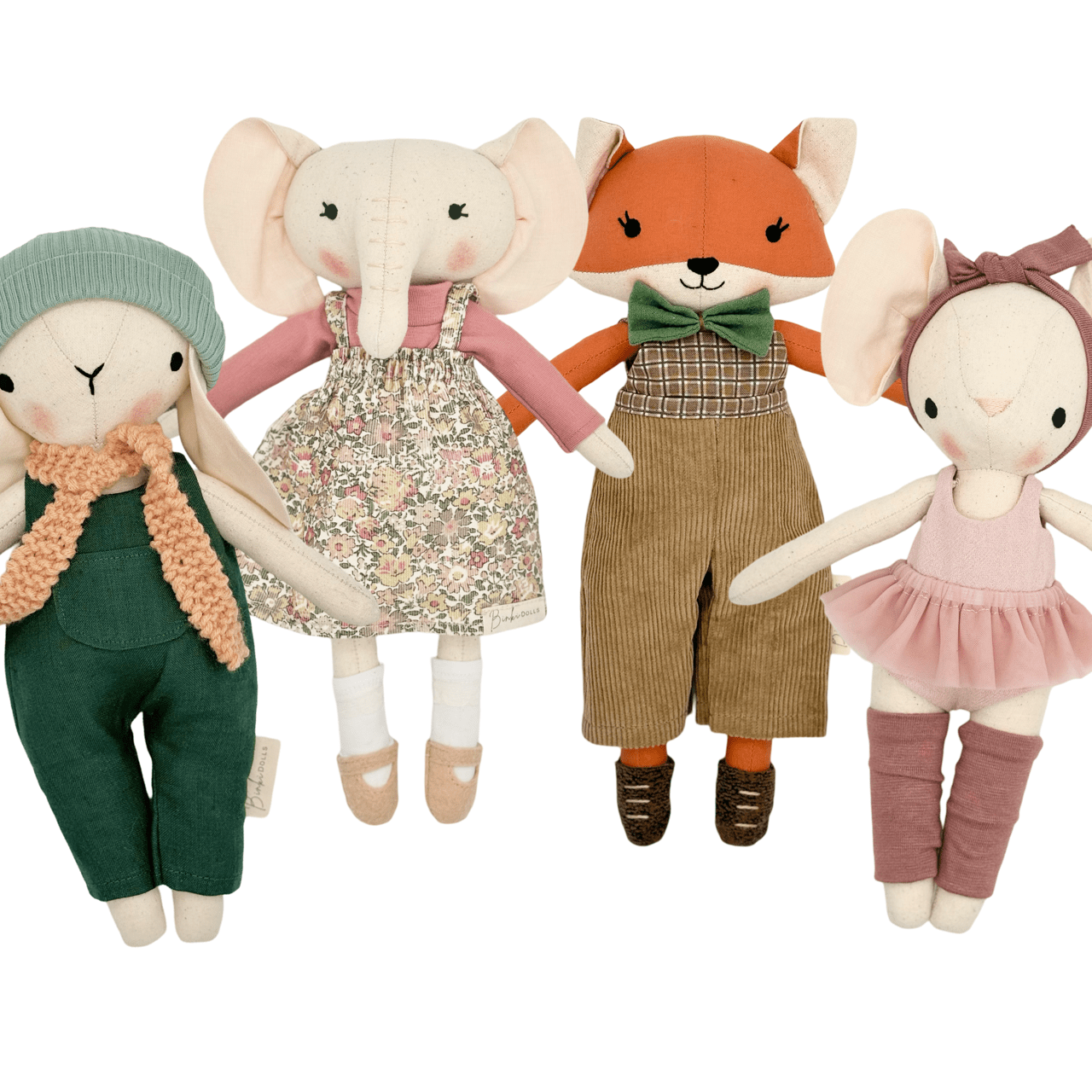 Binki Dolls - Packaged in a Matching Drawstring Bag - Bubbadue