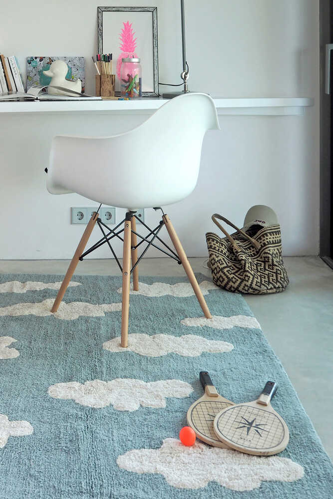 Lorena Canals Washable Rug Clouds - Vintage Blue