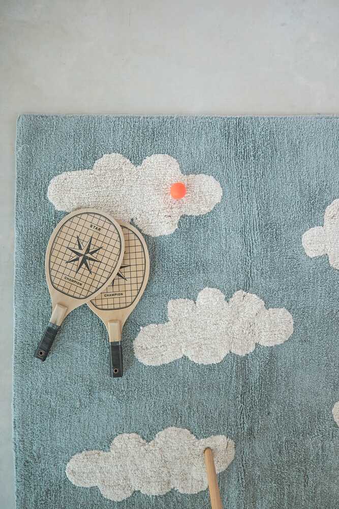 Lorena Canals Washable Rug Clouds - Vintage Blue