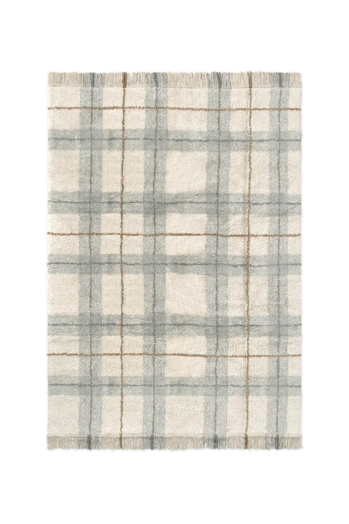 Lorena Canals Washable Rug Tartan - Blue Sage