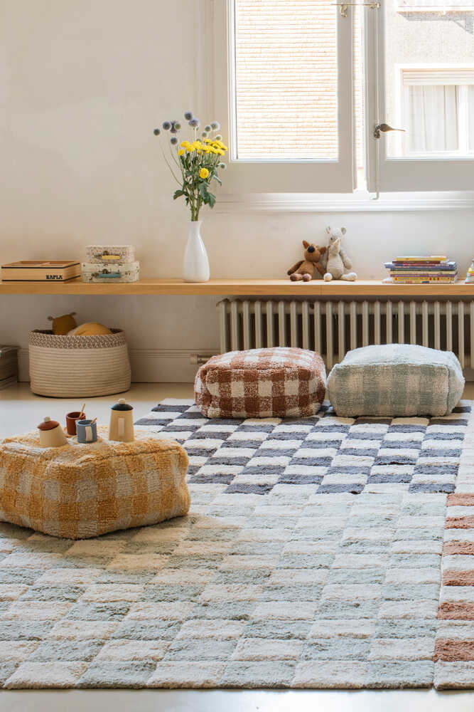 Lorena Canals Washable Rug Kitchen Tiles - Blue Sage