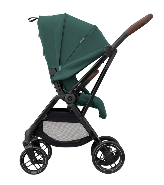 Leona² Travel System: Leona² Stroller + Pebble 360 Pro Car Seat + FamilyFix 360 Pro Slide Base - Twillic Green - Bubbadue
