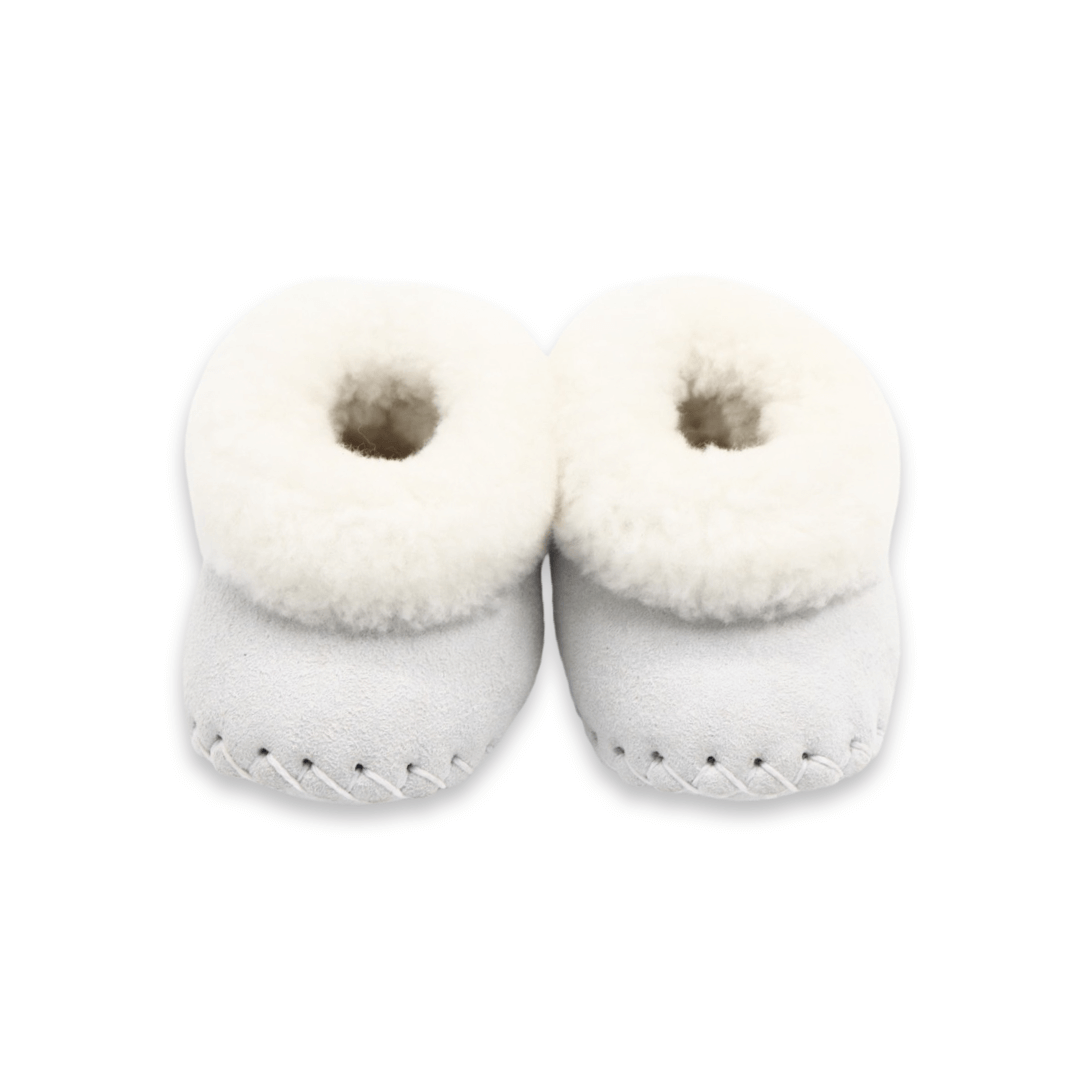 Light Grey Snuggly Slippers - Bubbadue