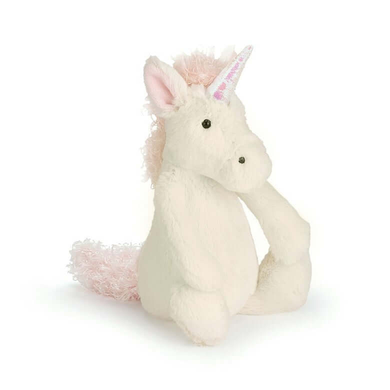 If I Were A Unicorn Book & Bashful Unicorn - Jellycat Magic and sparkles! Bashful Unicorn and If I Were a Unicorn book set make a great gift idea for mythical creature lovers. Help the little ones learn to read with their favourite Jellycat toys. Safety & Cares Tested to and passes the European Safety Standard for toys: EN71 parts 1, 2 & 3, for all ages. Suitable from birth. Book made from 100% paper board. Wipe clean only. Toy hand wash only; do not tumble dry, dry clean or iron. Not recommended to clean i