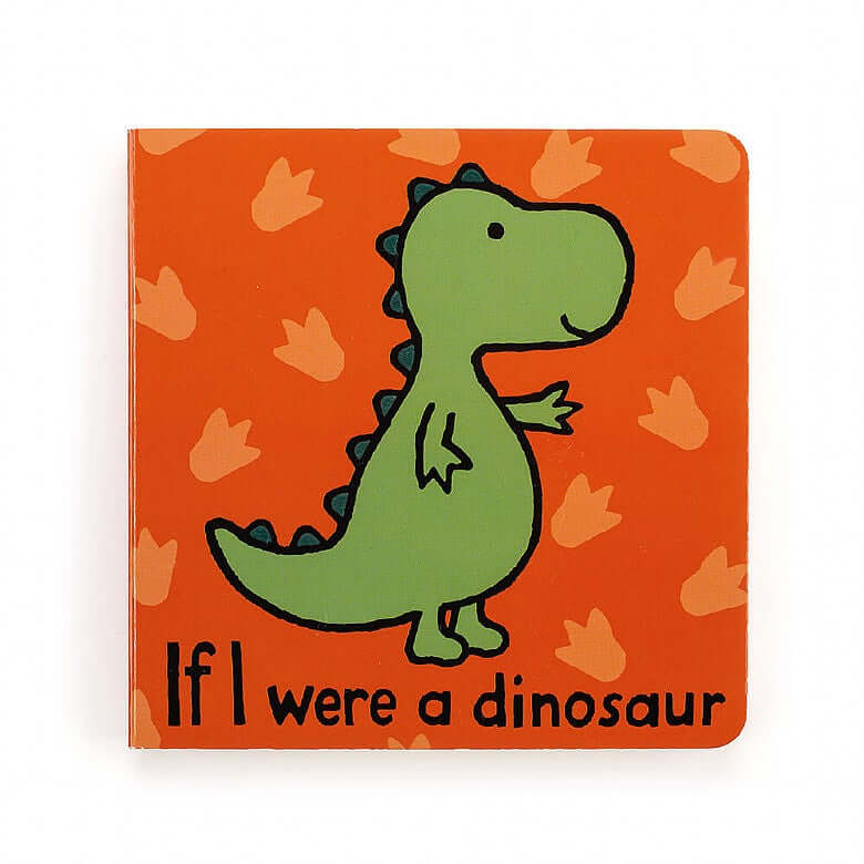 If I Were A Dinosaur Book - Jellycat Let's get super-scaly! Life as a dino is one big stomp, as you'll find out in If I Were A Dinosaur! Happy, bold and easy to hold, this board book is full of Jurassic spark! With feely panels and cute illustrations, it's a storybook with spines aplenty! SAFETY & CARE Tested to and passes the European Safety Standard for toys: EN71 parts 1, 2 & 3, for all ages. Suitable from birth. Wipe clean only. If I Were A Dinosaur Book - Jellycat Let's get super-scaly! Life as a dino