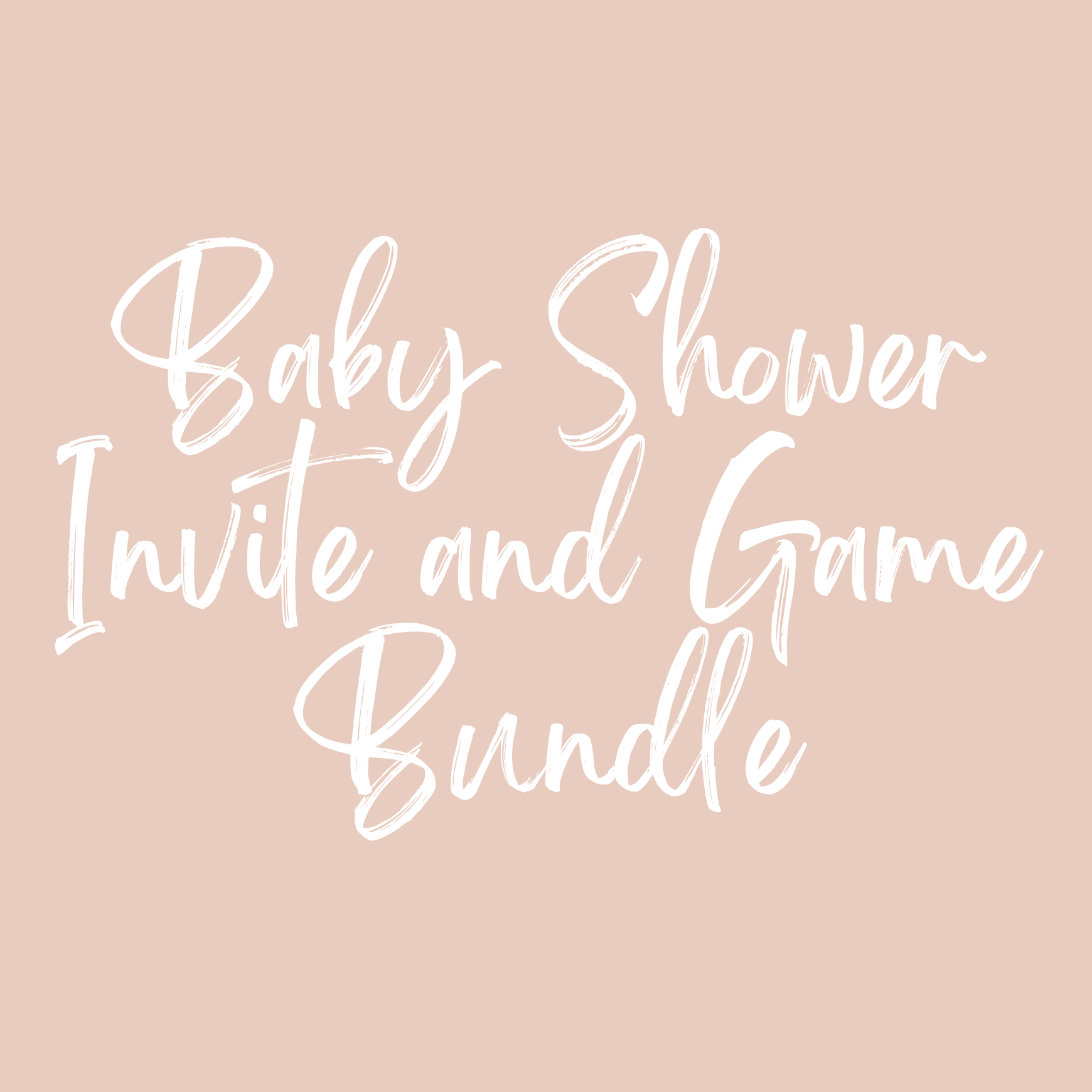 Digital Baby Shower Invitation & Games Bundle - Bubbadue