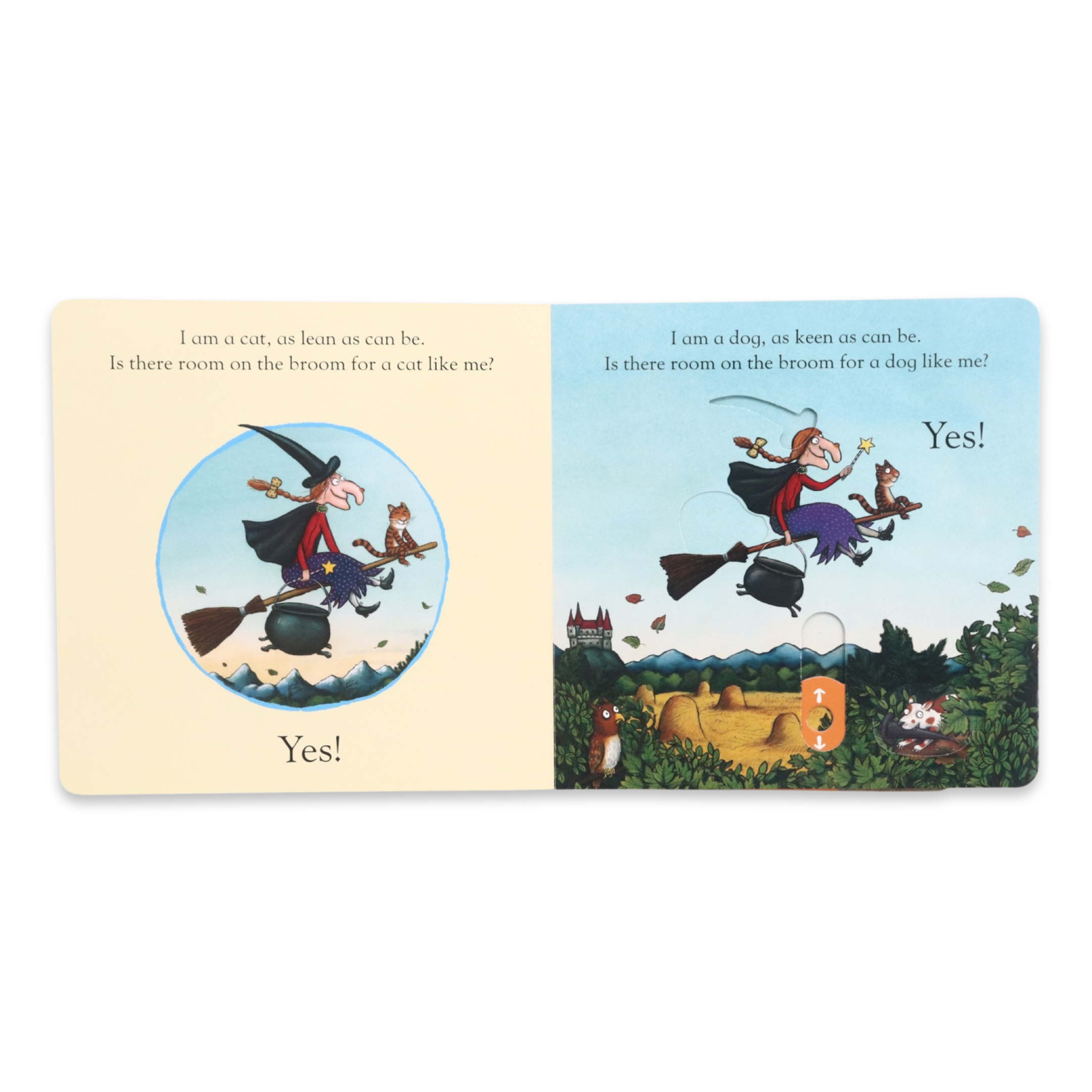 Room on the Broom: A Push, Pull and Slide Board Book - Bubbadue